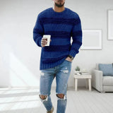 Weicher strickpullover für stilvolle männer zu jeder jahreszeit – Blau