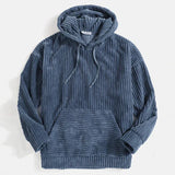 Kapuzenpullover aus geripptem cord - zereno – Blau