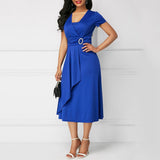 Filomena - Elegantes midikleid – Blau