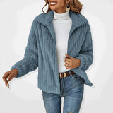 Lio - luxus-teddyweste für damen – Blau