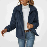 Lio - luxus-teddyweste für damen – Dunkelblau