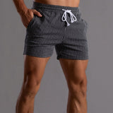 Superstretchige Trainingsshorts für Herren – Grau