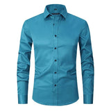 Braony | Klassisches Langarmh Herrenhemd mit modernem Slim-Fit – Armee grün