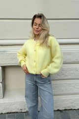 Karis | Lässige Damen-Strickjacke – Gelb