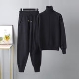 Briqel | Weiches Lounge Set für Damen Zuhause – Schwarz