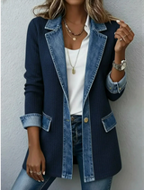 Britta | Modern-klassische Jacke – Marineblau