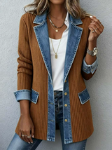Britta | Modern-klassische Jacke – Khaki