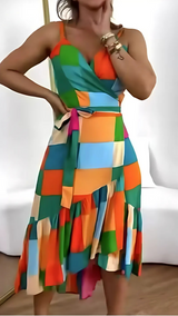 Britte | Luftiges Tunika-Kleid mit Resort-Print – Mehrfarbig