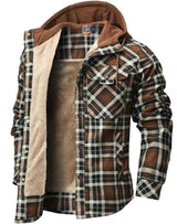 Avraham - Langärmelige Kapuzen Jacke Mit Tasche – Braun