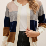 ESTER - Bequeme strickjacke – Braun blau