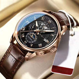 Chic Luxury Quartz Watch – Roségold Schwarz