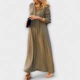 Hannalore - Bequemes Maxikleid – Braun