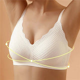 Bügelfreier Komfort-Bralette - Leah – Weiß