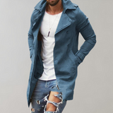 Mittelgroßer mantel für herren – Blau