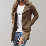Mittelgroßer mantel für herren – Khaki