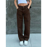 Sierra – entspannte Cargohose für Damen – Braun