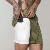Adonis - Herren-Trainingsshorts – Armeegrün