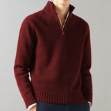 Warmer Fleece-Zip-Pullover für Herren | Perfekt für Outdoor-Aktivitäten – Rot