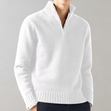 Warmer Fleece-Zip-Pullover für Herren | Perfekt für Outdoor-Aktivitäten – Weiß
