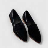 Lina | Slipper-Loafer aus Suède – Schwarz
