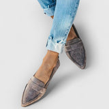 Lina | Slipper-Loafer aus Suède – Grau