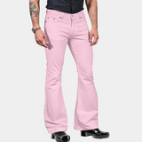 Linn - Retro-Schlaghosen für Herren – Rosa