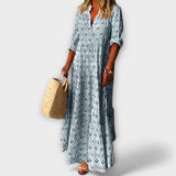 Sera - Elegantes und Bequemes Maxi-Kleid für die Frühlingsmode – Blau