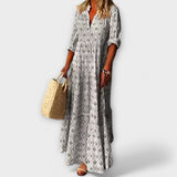 Sera - Elegantes und Bequemes Maxi-Kleid für die Frühlingsmode – Grau
