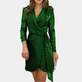 Sofia Elegante Wickelkleid – Grün