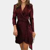 Sofia Elegante Wickelkleid – Rot