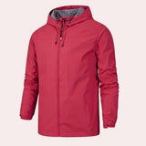 Herren-windjacke mit kapuze – Rot