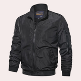 Nicolas - modische und winddichte herren-bomberjacke – Schwarz