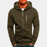 Jacks - herren sweatshirt mit kapuze und reißverschluss – Armeegrün