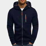 Jacks - herren sweatshirt mit kapuze und reißverschluss – Navy blau