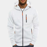 Jacks - herren sweatshirt mit kapuze und reißverschluss – Weiß