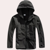 Warme fleecejacke mit kapuze – Grau