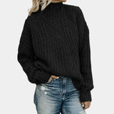 Violeta – bequemer Strickpullover für Damen – Schwarz