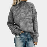 Violeta – bequemer Strickpullover für Damen – Grau