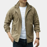 Atmungsaktive cargo-jacke für männer – Khaki