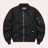 Klassisch – bomberjacke für herren – Schwarz
