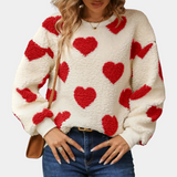 Sofija – bequemer pullover für damen – Rot