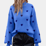 Übergroßer pullover für damen – Blau