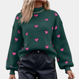 Übergroßer pullover für damen – Dunkelgrün