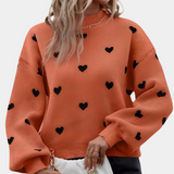 Übergroßer pullover für damen – Orange