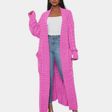 Stylischer, übergroßer damen-cardigan – Rosa