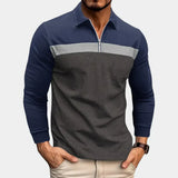 Langarm-poloshirt für herren – Dunkelgrau