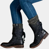 Trendige damen-schneestiefel – Schwarz