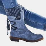 Trendige damen-schneestiefel – Blau