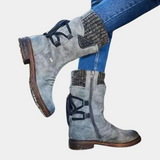 Trendige damen-schneestiefel – Grau