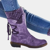 Trendige damen-schneestiefel – Lila